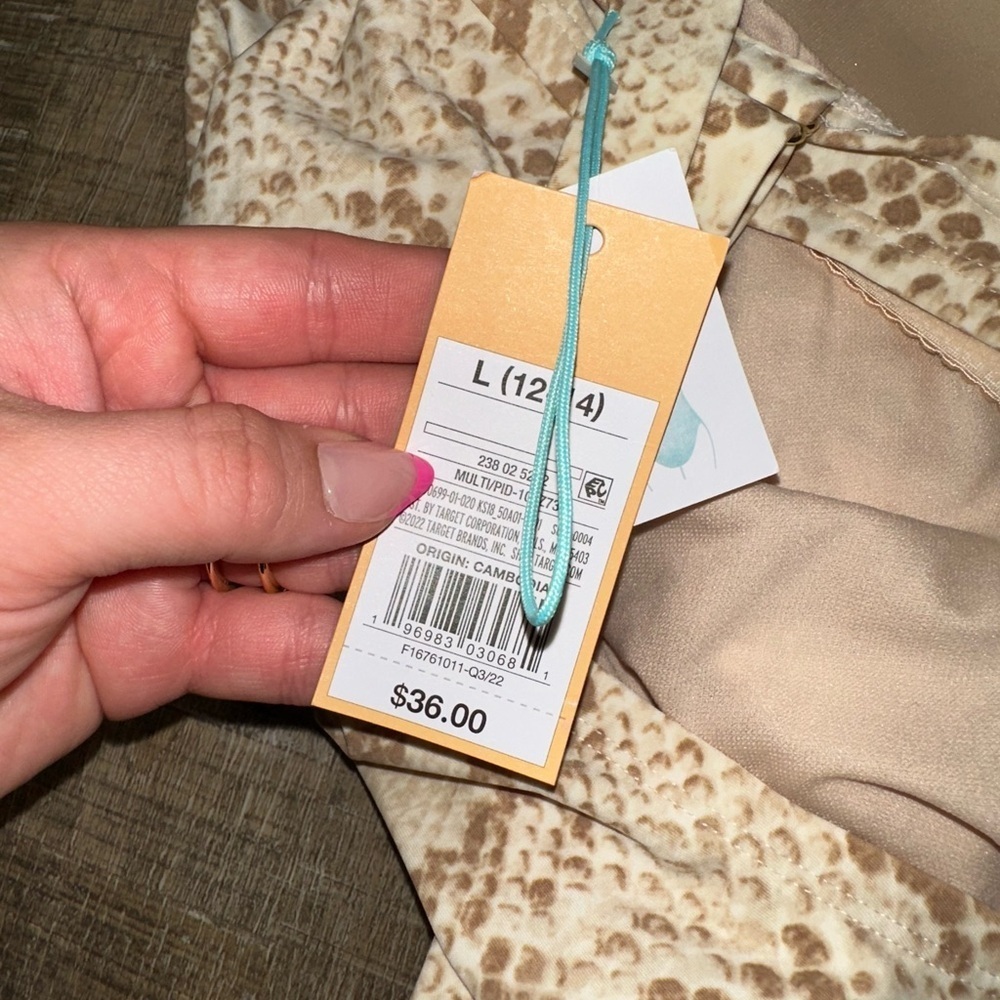 Kona Sol NWT Snake Print One Piece Swimsuit - Brown and Tan - Picture 5 of 9